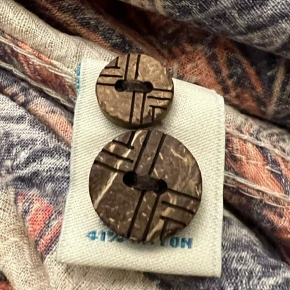 Caribbean Silk Blend Feathers Print Short Sleeve‎ Hawaiian Camp Shirt Mens 2XT - Picture 11 of 12